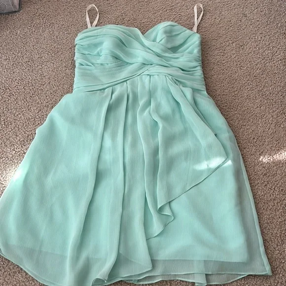 homecoming dresses mint Mint Green A-line V-neck Backless Homecoming Dress With Lace Appliques,  MH557